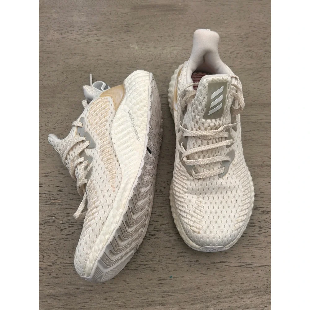 Adidas‎ Alphaboost Running Shoes Mens 6 Cream White EH3314 Sample Sneakers